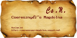 Cseresznyés Magdolna névjegykártya